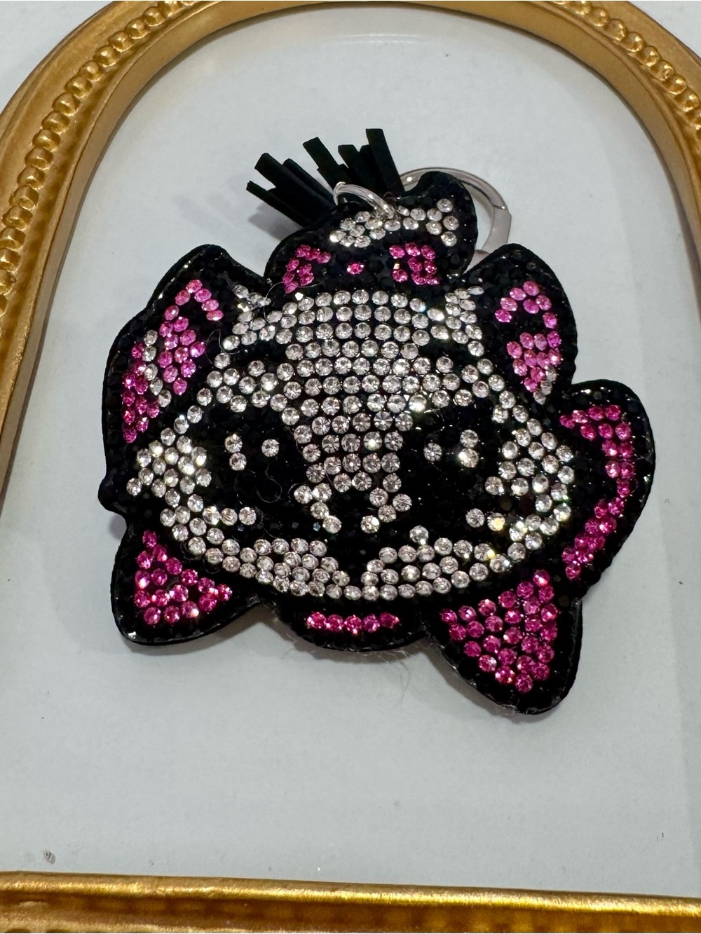 New Crystal Marie Cat Face Keychain